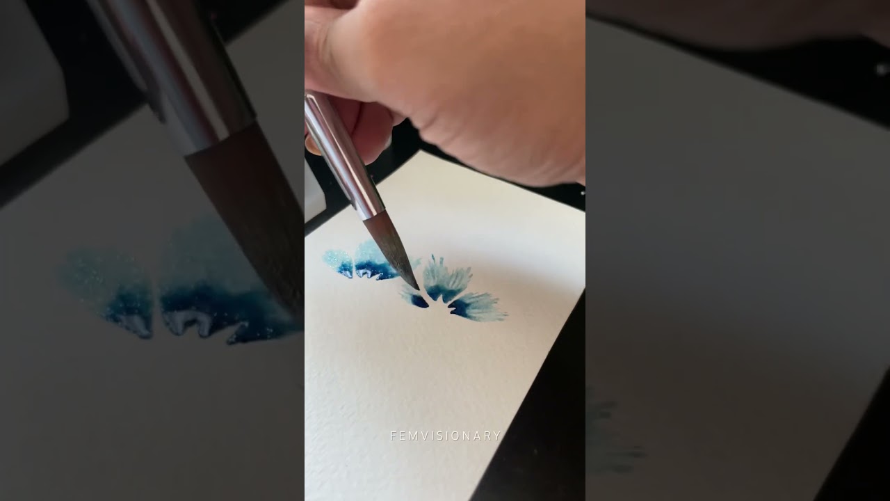 Painting with Metallic Watercolor - Lisilinka #watercolor 