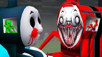 MAIZEN: JJ and Mikey Got Inside Thomas vs Choo Choo Charles Story - Minecraft Animation JJ & Mikey?!