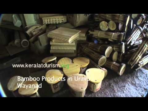 Bamboo handicrafts in Uravu - YouTube