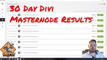Divi Masternode 30 Day Results + I Started Another Copper masternode!
