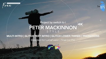 Peter Mckinnon inspire INTRO GLITCH TITLES TRANSITIONS pack | LumaFusion 2.3#FCPX #WithMe