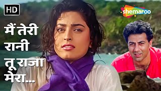 Main Teri Rani Tu Raja Mera | Lootere (1993) | Sunny Deol, Juhi Chawla | Alka Yagnik @filmigaane