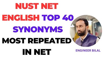 NUST Entry Test English Preparation | NUST NET English MCQs l NUST NET English Preparation | NUSTNET