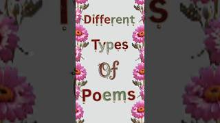 Types of Poems #haiku#sonnet#limerick#ode#elegy#informationaboutpomes#poem#interestingfacts#iloveu