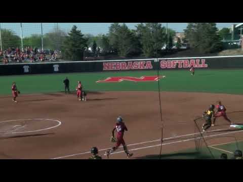 Video Huskers Softball take doubleheader over Iowa in front of record crowd