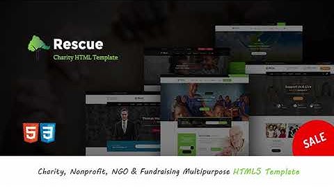 Rescue - Charity, Nonprofit, NGO & Fundraising Multipurpose HTML5 Template | Themeforest Website