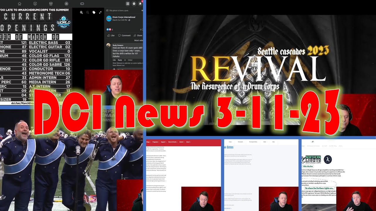 DCI NEWS 31123BlueCoats, Cascades, Northern Lights and SCV YouTube