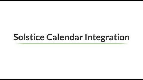 Solstice Room Scheduling via Calendar Integration
