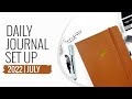 July Plan With Me Daily Journal Set Up 2022 | Archer & Olive Bullet Journal