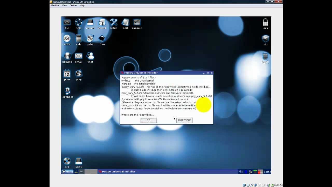puppy linux running mac os in virtualbox
