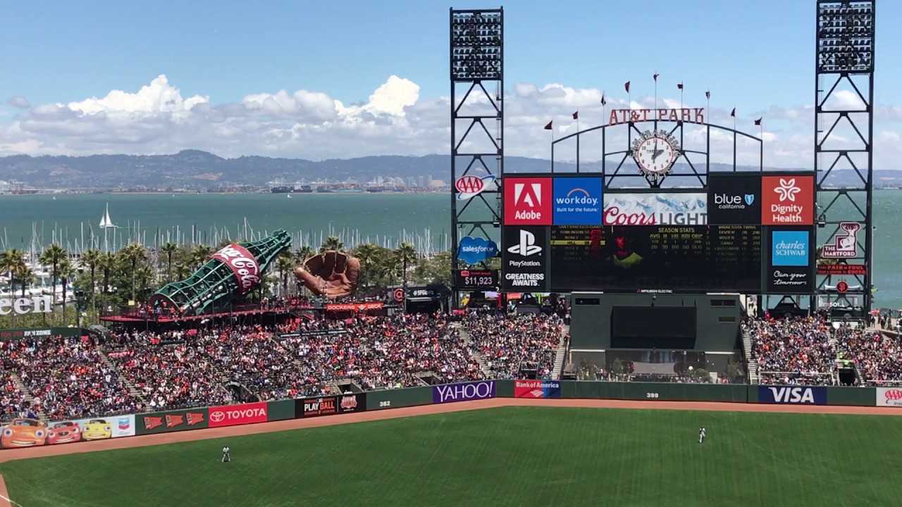 AT&T Park View of the Bay from Section 315 - YouTube
