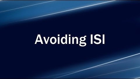 Lecture 2: Filtering Effects E Avoiding ISI