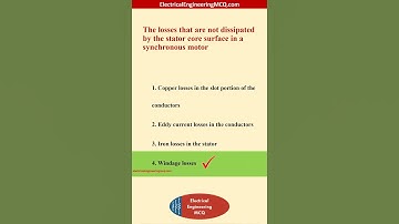 The losses that are not dissipated by the stator core surface in a synchronous motor