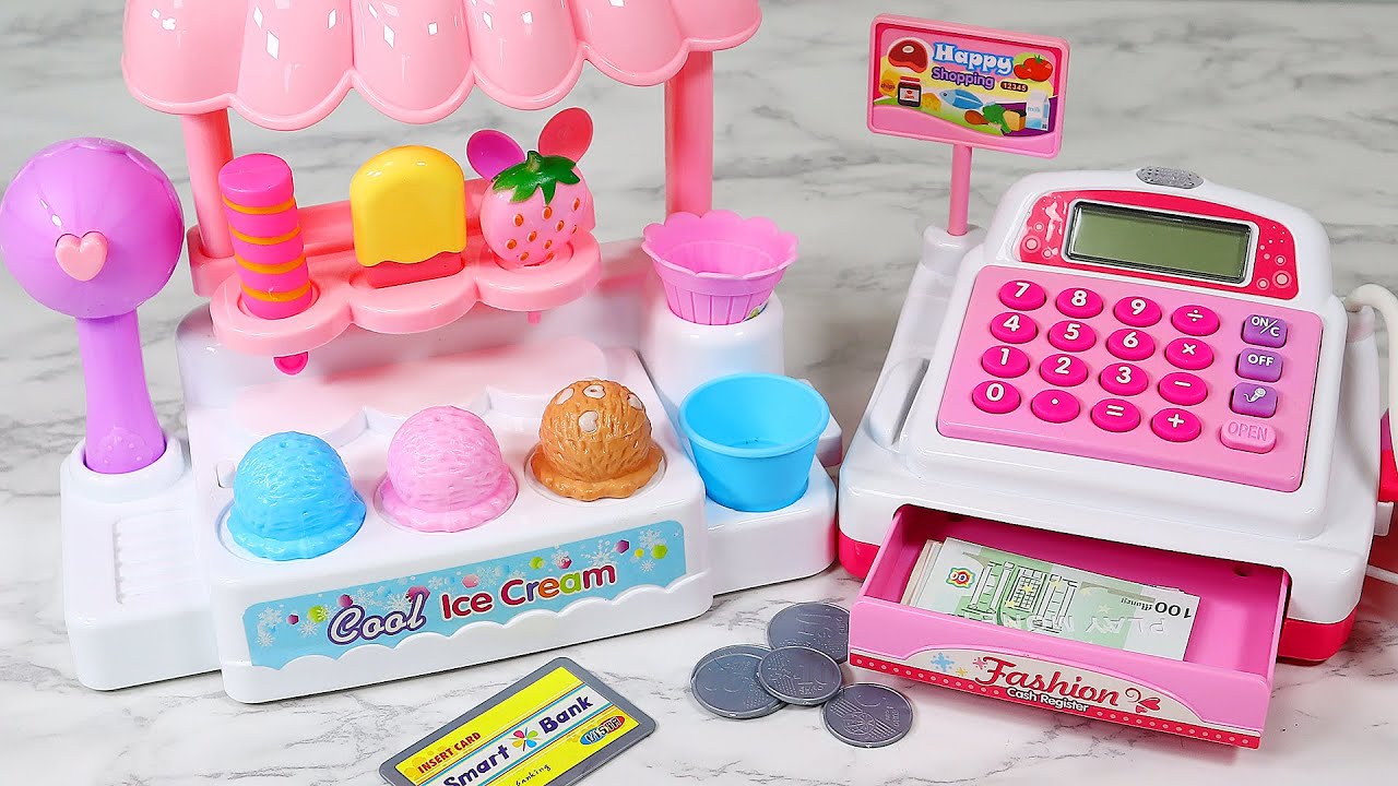 [⭐Toy ASMR⭐]Ice Cream Store Cash Register Satisfying with Unboxing ...
