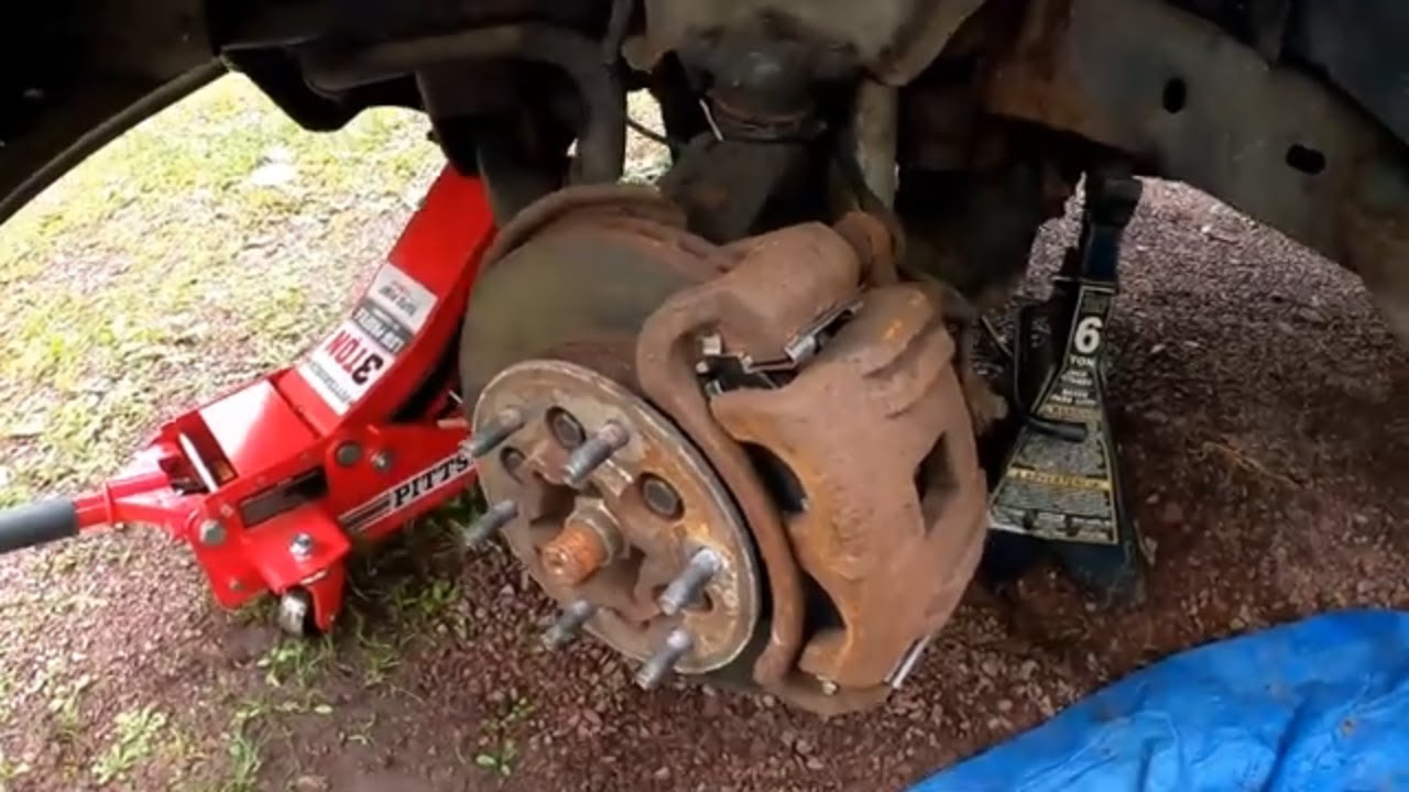 doing brakes on truck and using tool's - YouTube