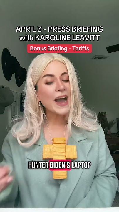 Bonus White House briefing with Karoline Leavitt. Discussing Trump tariffs  #politicalcomedy ￼