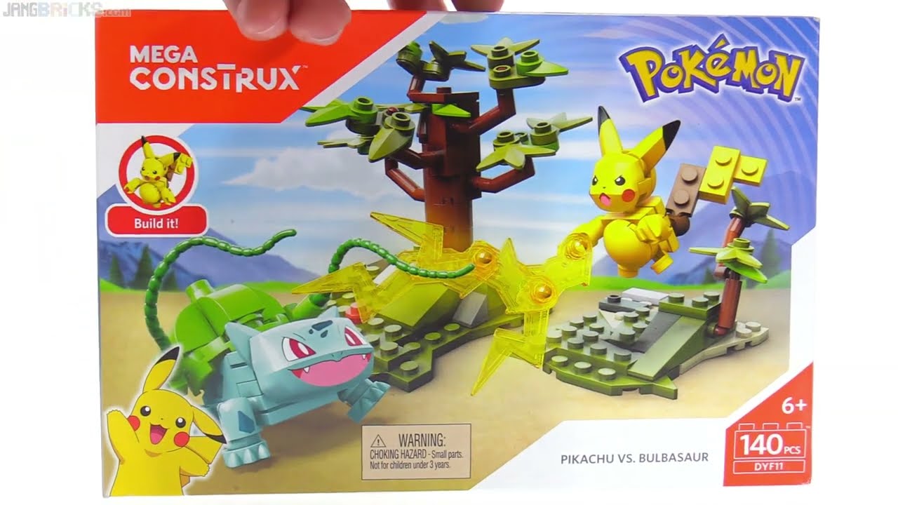 Mega Construx Pokemon Pikachu vs  Bulbasaur set review 20170623