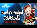 Genshin Impact World's Fastest AR5 FULL Reroll Guide - Under 16 Minutes!  (AR5 vs AR7) (Must Watch!)