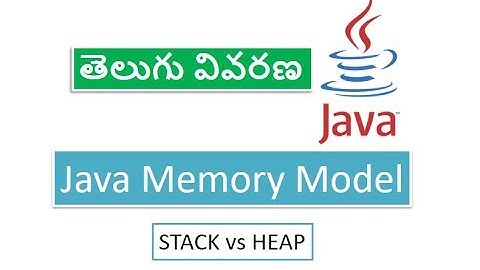 Stack vs Heap - Java Memory Model - జావా తెలుగులొ