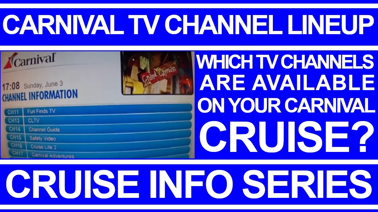 carnival cruise line tv channels