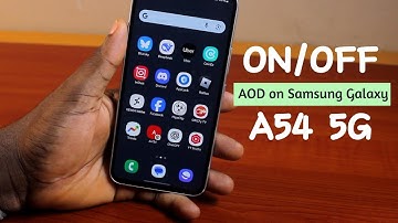 Samsung A54 5G: How to Turn On/Off AOD (Always on Display)