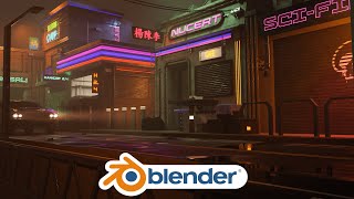 Blender timelapse - Cyberpunk 2077 Enviroment