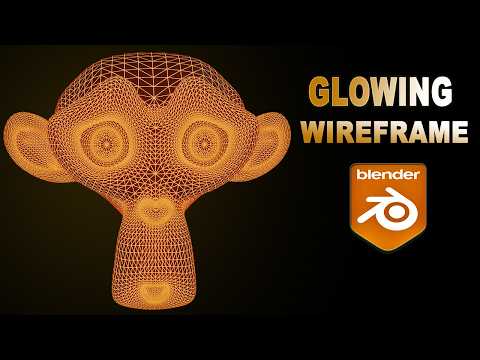 Easy Glowing Wireframe Effect in Blender |  Neon Render Tutorial