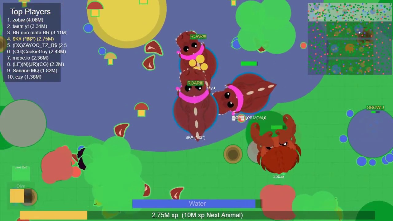 Mope io Legendary T Rex King Crab And other Animal Trolling & some ...