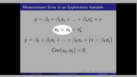 11.3) Measurement Error in an Explanatory Variable