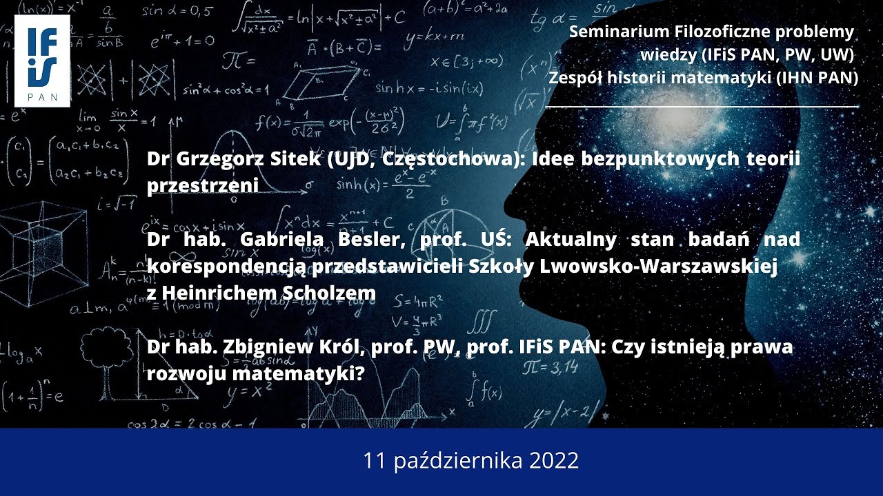 Posiedzenie połączonych seminariów Filozoficznych problemów wiedzy oraz Zespołu historii matematyki