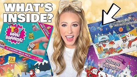 OPENING ALL THE WINDOWS TO MY ADVENT CALENDARS 😱😍 *SLIME, FIDGETS, MINI BRANDS, MOCHIS*