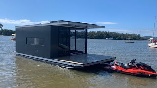 Extra large pontoon boat houseboat construction build your own house boat barge poly pontoons.