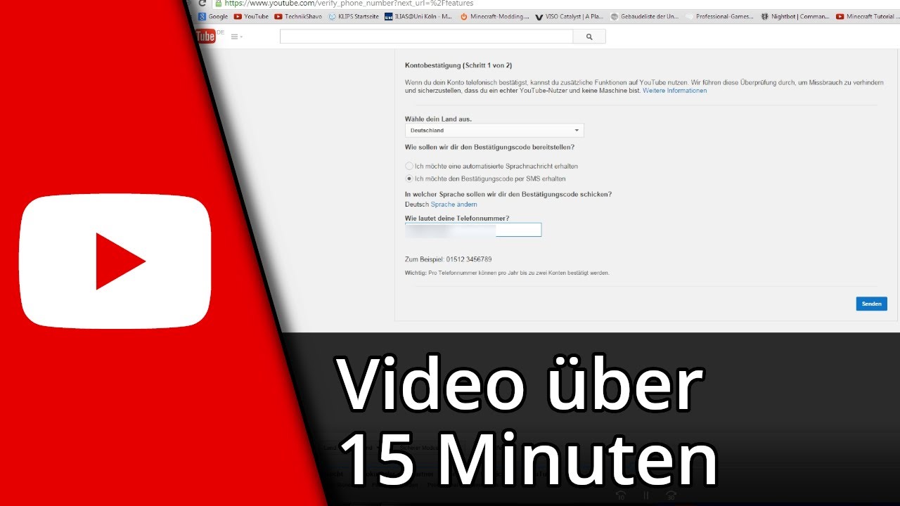 Youtube Videos über 15 Minuten hochladen Tutorial YouTube