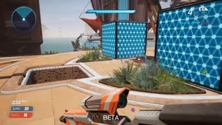 Doing A Trickshot In Splitgate.