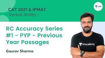 RC Accuracy Series #1 - PYP - Previous Year Passages l Verbal Ability l CAT 2021 l Gaurav  Sharma