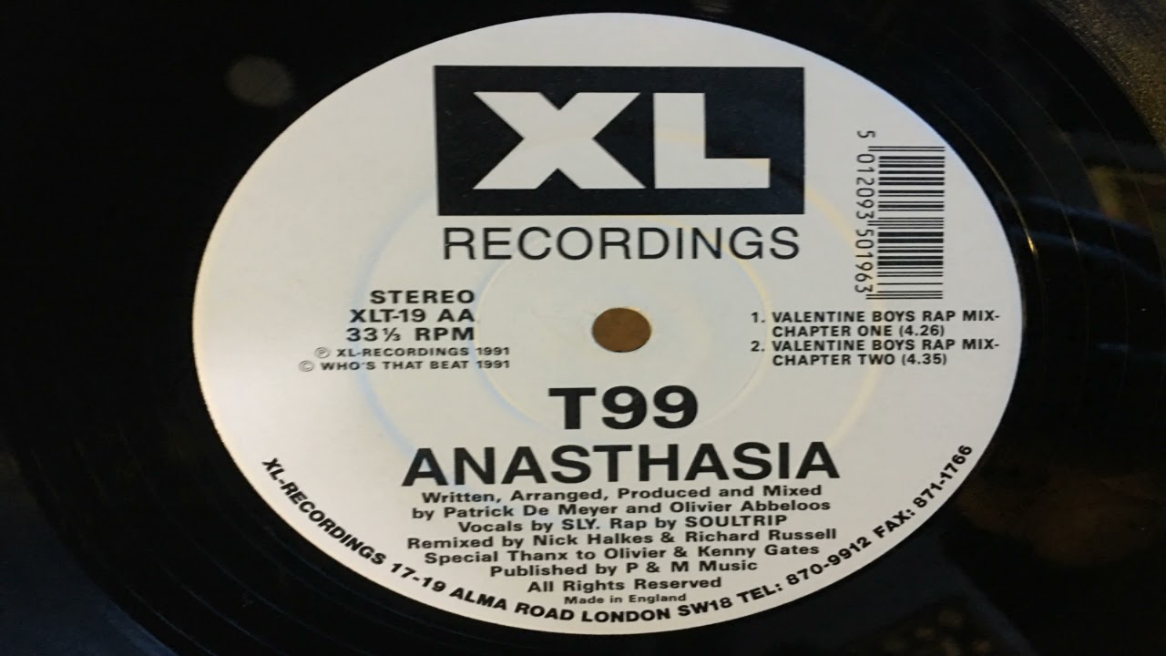 ANASTHASIA／Ｔ９９(RAP VERSION REMIX) T99 Anasthasia Rap Version Remix BE CD Single 1991 - YouTube