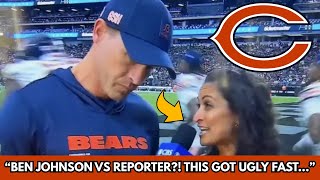 Famous BEN JOHNSON SNAPS AT REPORTER IN HEATED HALFTIME EXCHANGE! BEARS NEWS! Net Worth