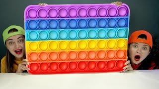 Mukbang Giant Color Food Challenge Push Pop It 먹방 챌린지