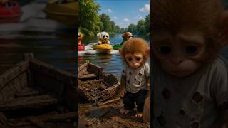 Rich Kids Broke His Boat😢| Monkey Boy's Incredible Success Story🚤💰#Shorts#ytshorts #shortfeed#viral
