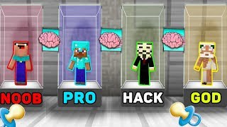 Minecraft - NOOB vs PRO vs HACKER vs GOD : BABY BRAIN EXCHANGE in Minecraft! Animation!