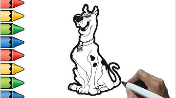 How To Draw Scooby doo/ Drawing and colouring of Scooby doo 