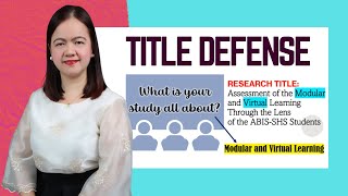 HOW TO ACE YOUR TITLE DEFENSE #QuestionsAskedDuringDefense #WithExampleAnswers