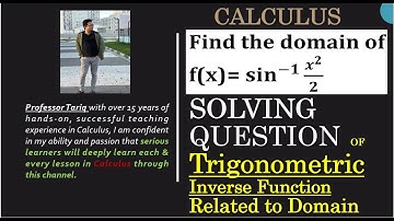 Find the domain of Sin inverse (x^2/2)||Find the domain of trigonometric inverse Function || Inverse