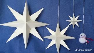 วิธีทำดาวกระดาษ3D, How to : Paper Star