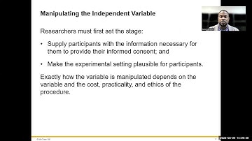 Chapter 9: Conducting Experiments | PSY 307 Intro to Research | Dr. Randy Barbour