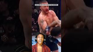 Knockout in UFC fight. Justin Gaethje vs Max Holloway. #mma #ufc #fight