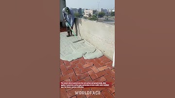 Roof Waterproofing Process Using Cement Slurry | Manual Construction Method
