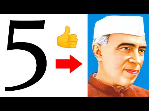 Pandit Jawaharlal Nehru drawing easy from number 5 - Childrens day drawing - How to draw nehruji