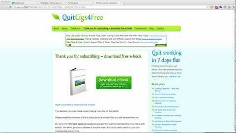 AWeber form on WordPress sidebar with lead magnate (e-book incentive)