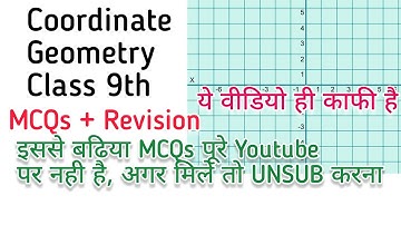 Coordinate Geometry MCQs 📉 | Class 9th | Full Revision & Practice Questions | #class9mcqs